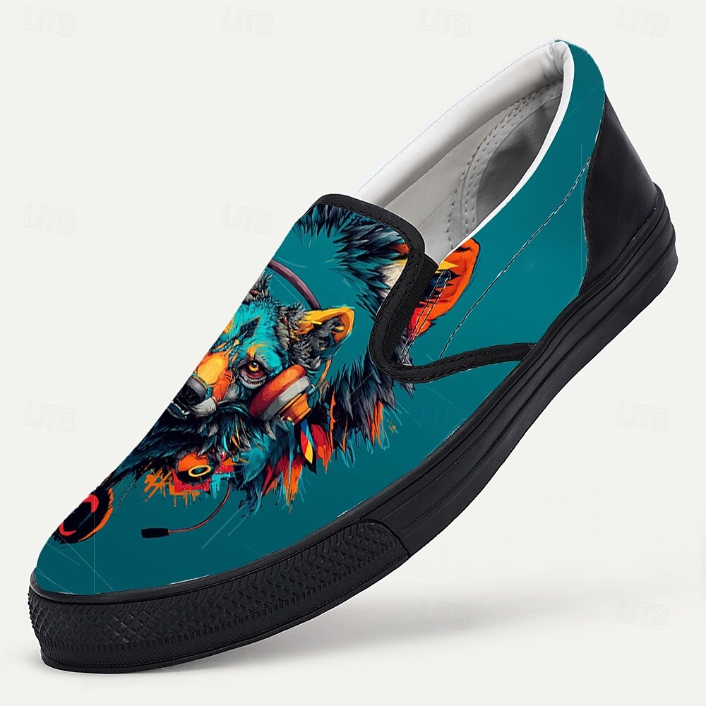 Śliskie buty na Mardi Gras dla mężczyzn z mistycznym wzorem zwierzęcym – fantazyjny design na karnawał festiwale i modny styl uliczny 2026 - $42.99 –P2