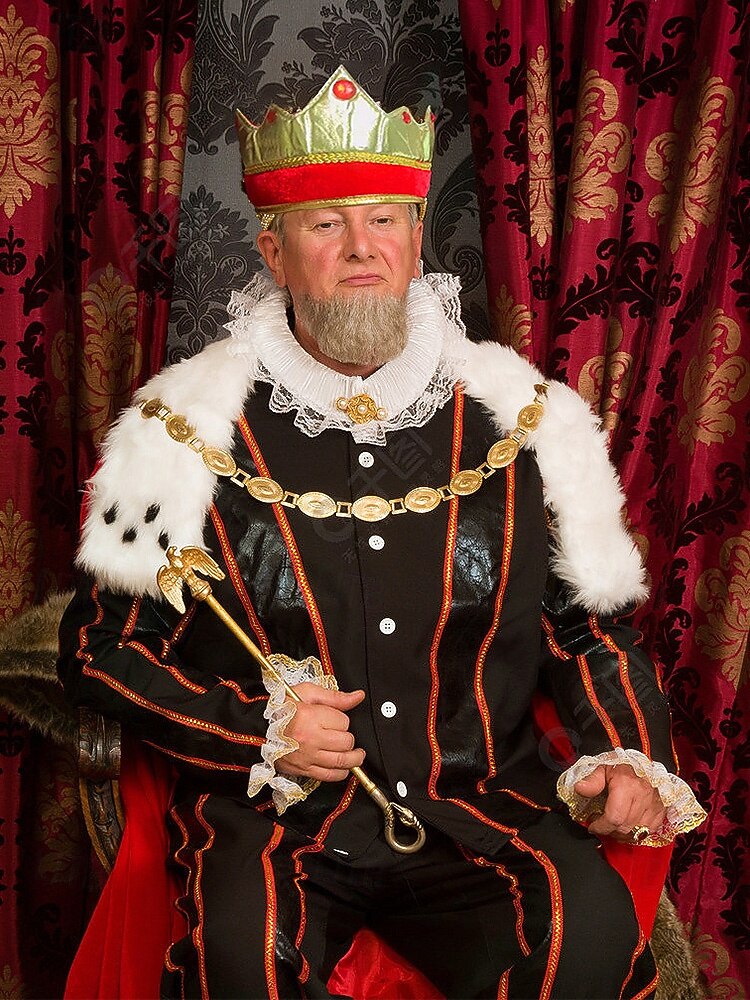 Corona da re in tessuto poliestere per uomini – design dorato e rosso perfetta per feste di carnevale e balli in maschera del 2026 a $11.99 –P4