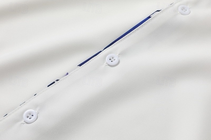 Per uomo Camicia Camicia Estiva Camicia con Bottoni Nero Bianco Blu marino Azzurro Manica Corta Floreale Blocco di colori Collo ripiegato Streetwear Casuale Bottonato Abbigliamento Poliestere Sport del 2026 a $23.99 –P8