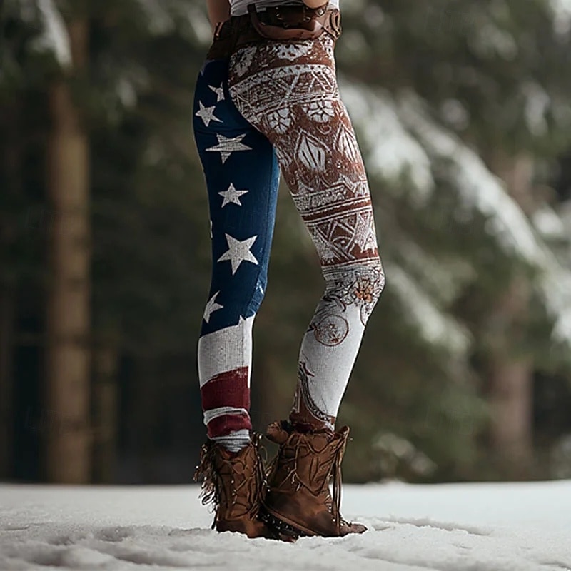 Ημέρα Ανεξαρτησίας Πατριωτικό Γυναικείο Βικινγκ Μπόχο Κολάν Διακοπές Vintage Εθνοτική Στυλ Ολόσωμα Ψηλόμεσα Παντελόνια Ζώων Πατρόν Άνεση Μαλακό Άνετο Ελαστικό Καθημερινά Σπίτι Εξωτερικό Μπλε 2026 - $24.99 –P1