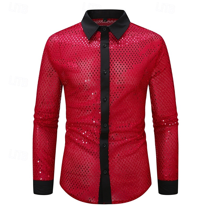 Ανδρικά Πουκάμισο Καλοκαιρινό πουκάμισο Casual πουκάμισο Πουκάμισο παραλίας Πουκάμισο με κουμπιά Λευκό Ανθισμένο Ροζ Ρουμπίνι Μακρυμάνικο Συνδυασμός Χρωμάτων Πέτο Καθημερινά Διακοπές Πούλιες Ρούχα 2026 - $27.99 –P2