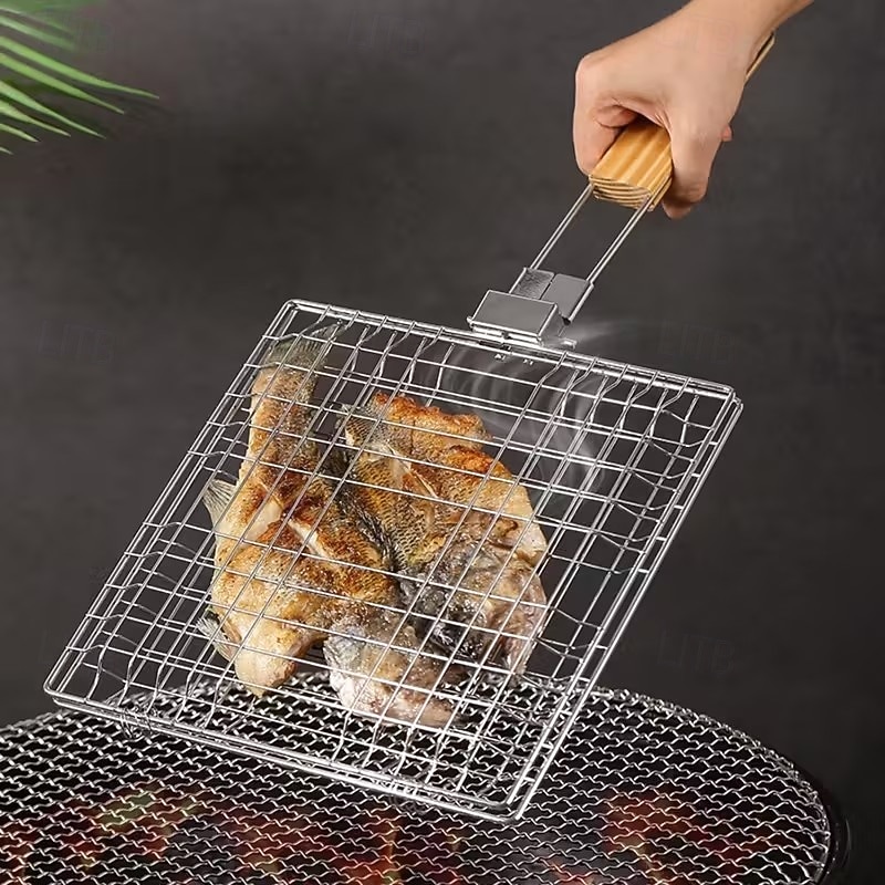 grillkorg &robust metallspatel för kött, biff, räkor &grönsaker, korrosionsbeständigt grillverktyg för utomhusbruk, perfekt för picknick &camping 2026 - $15.99 –P3