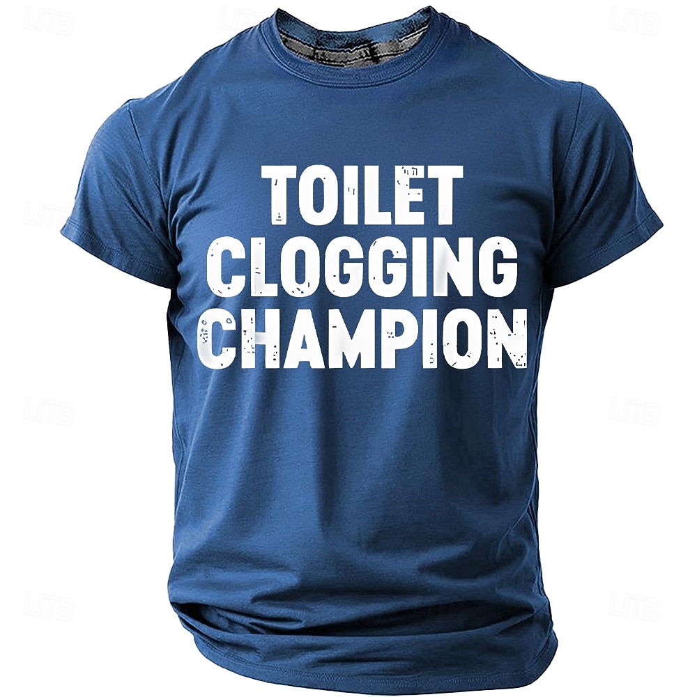 Per uomo Gergo divertente Maglietta Manica Corta maglietta Stampa 3D Girocollo Camicia Moda Quotidiano Quotidiano Streetwear Blu Erica grigia Nero Estate Primavera Abbigliamento S M L XL XXL XXXL del 2026 a $21.99 –P3