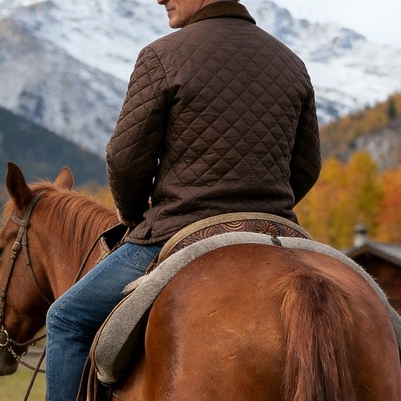 Per uomo Giacca trapuntata Giacca Casual Quotidiano All'aperto Tasca Autunno Inverno Semplice Vintage Streetwear Bavero Regolare Marrone Giacca del 2026 a $60.99 –P3