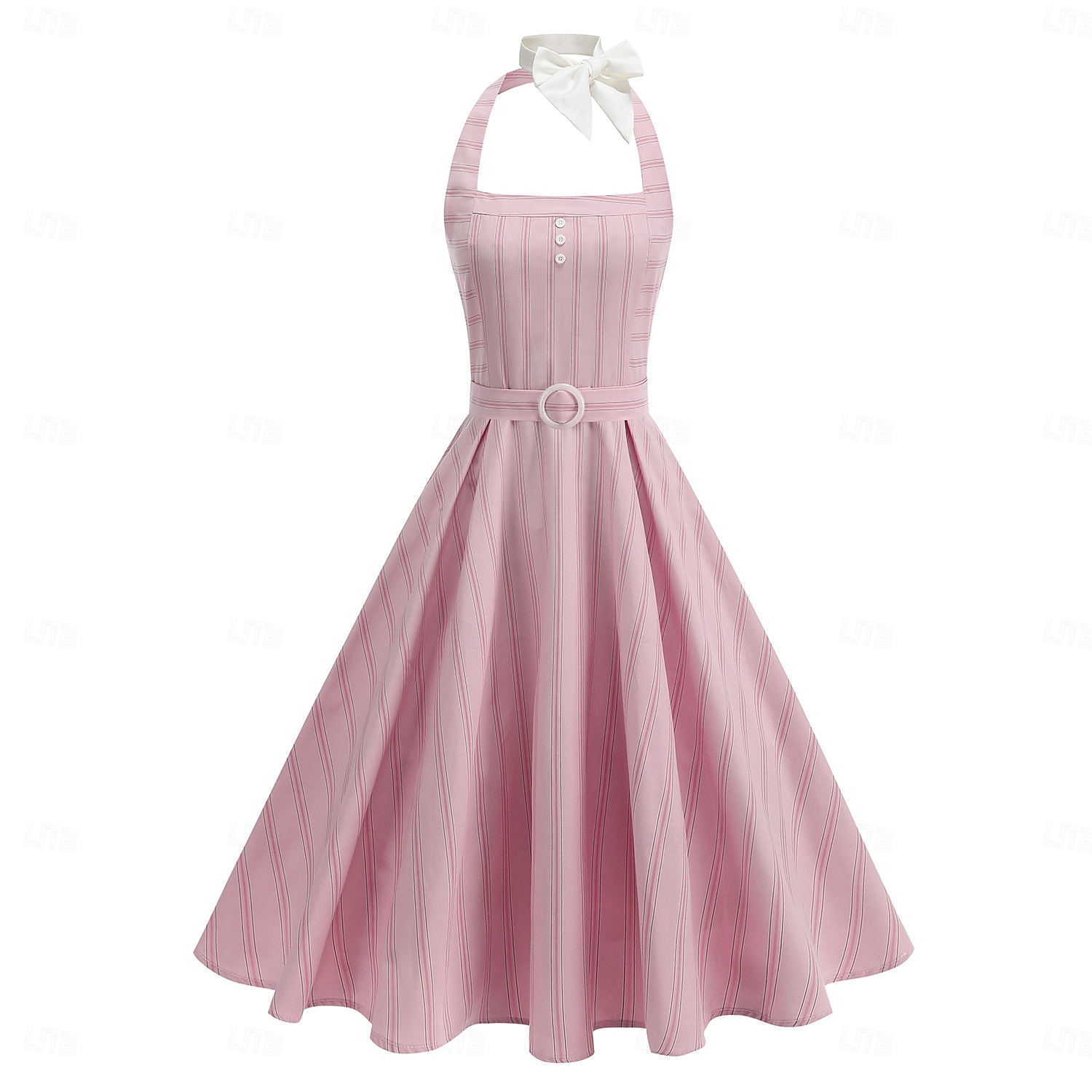 1950s Retro Vintage Midi Swing Dress Flare Dress Sleeveless Striped Fit & Flare Fancy Dress Women's Carnival Valentine's Day Casual Homecoming Retro Theme Party Adults' Dress Spring & Summer 2026 - $53.99 –P9