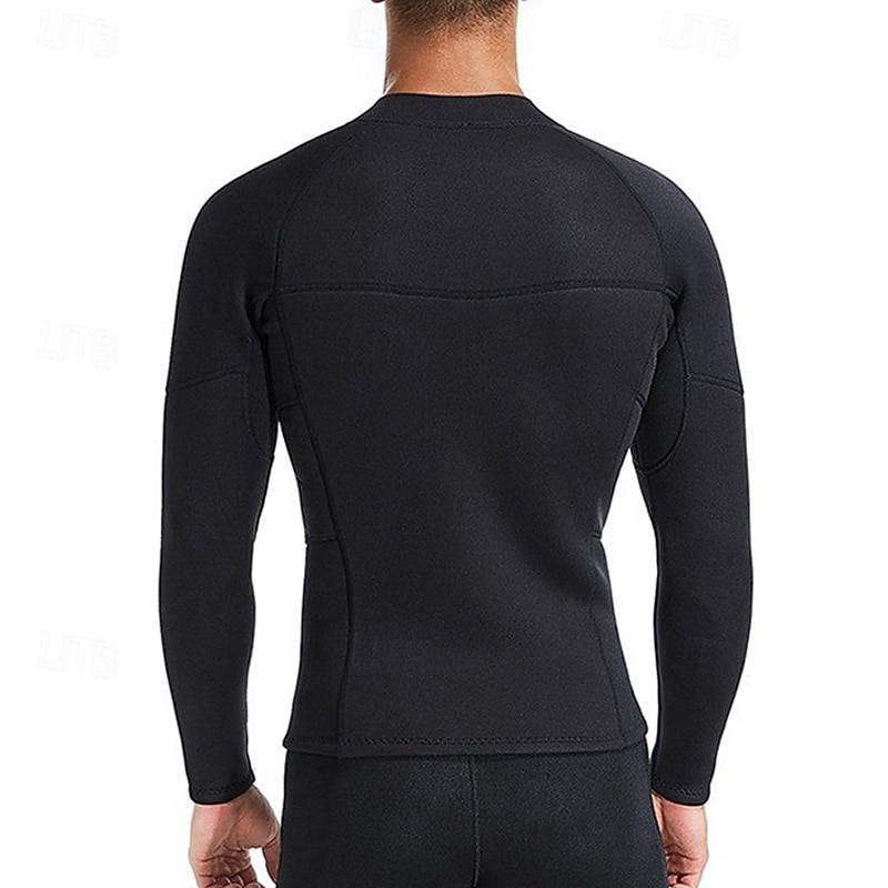Men's 3mm Neoprene Wetsuit Shirt Dive Top Rash Guard Stretchy Long Sleeve Surfing Snorkeling Scuba Solid Color Winter 2026 - $69.99 –P5
