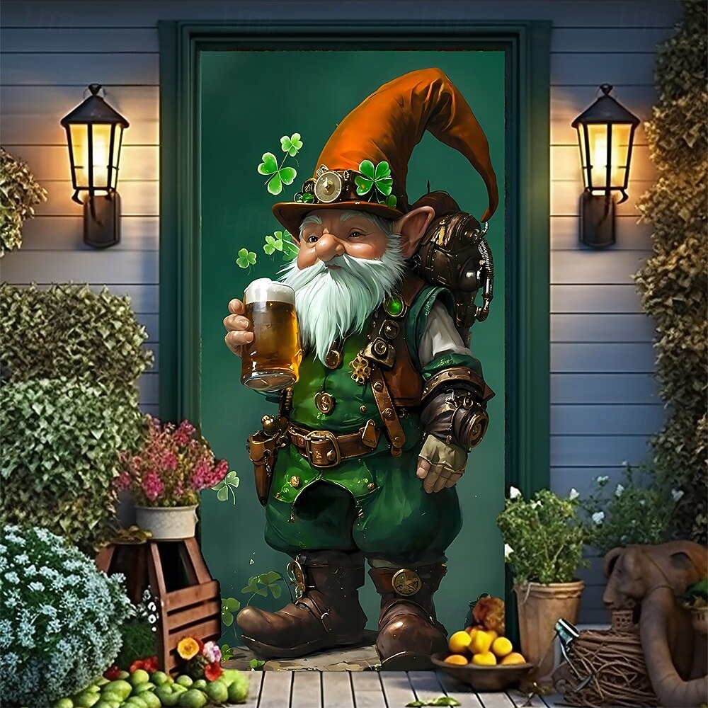 St. Patrick's Day Posters Door Cover Outdoor Banners Green Hat Shamrock Cute 3D Party Dorm Teens Room College Dorm Guys Man Cave Frat Bedroom Shooting Backgrounds Home Decor 2026 - $19.99 –P3