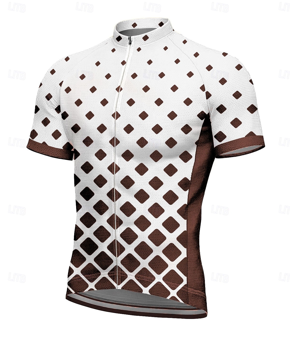 Herren Radtrikot Grafik Geometrisch Farbverlauf Kurzarm Fahhrad T-Shirt Oberteil mit 3 Gesäßtaschen UV-beständig Schnelltrocknend Frontreißverschluss Reflektierende Streifen Sport Schwarz Marinenblau 2026 - $30.99 –P10