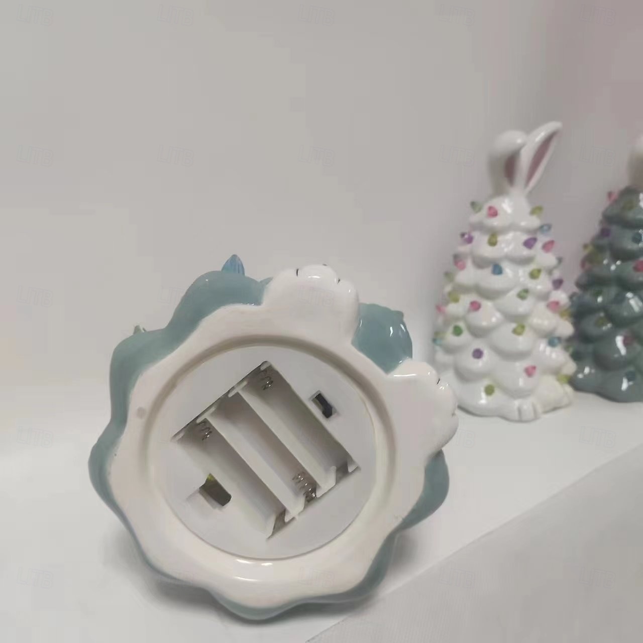 Easter Ceramic Rabbit Tree Lights AAA Battery Indoor/Outdoor Bedroom Bedhead Party Living Room Dining Room Desktop Decoration Light 24.5 * 14CM 2026 - $27.99 –P6