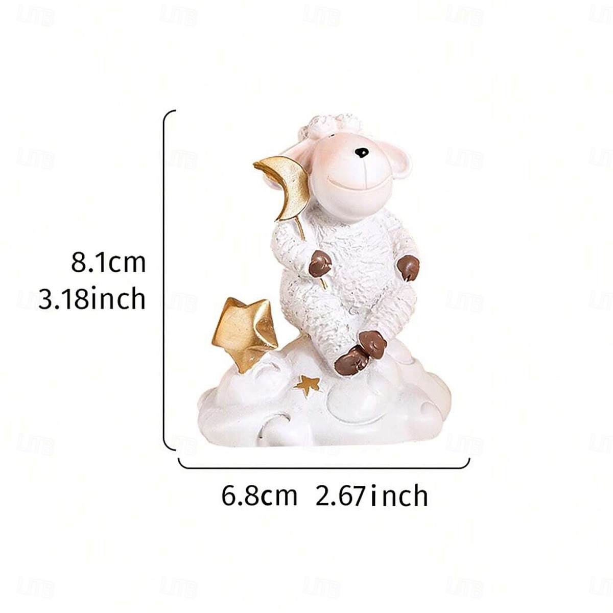 Ramadan Eid White Sheep on Cloud Resin Decor – Cute Eid al-Fitr Tabletop Ornament, Perfect for Ramadan Kareem Gifts, Home Decor, and Party Display 2026 - $14.99 –P2