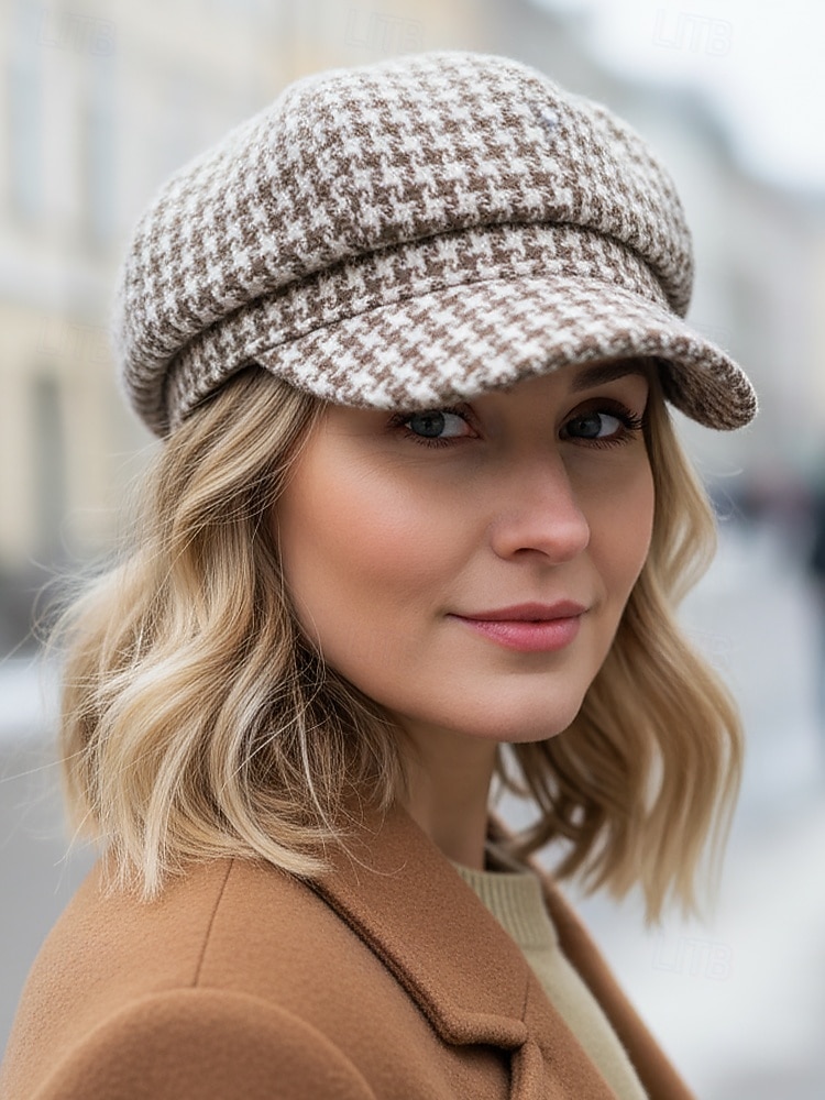 Dámská polyesterová čepice s pepito vzorem – elegantní vintage design, více barev, stylová a pohodlná pro každodenní nošení 2026 - $11.99 –P2