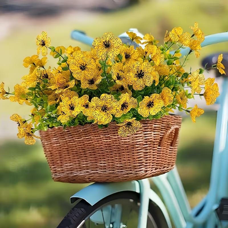10 Bundles Artificial Flowers Fake Plants - Fake Flowers Outdoor Artificial Plants Flowers Eucalyptus Leaves DIY Wedding Garden Porch Window Box Pot Planters Decor Room Decor Home Decor Valentine's Day 2026 - $20.99 –P14