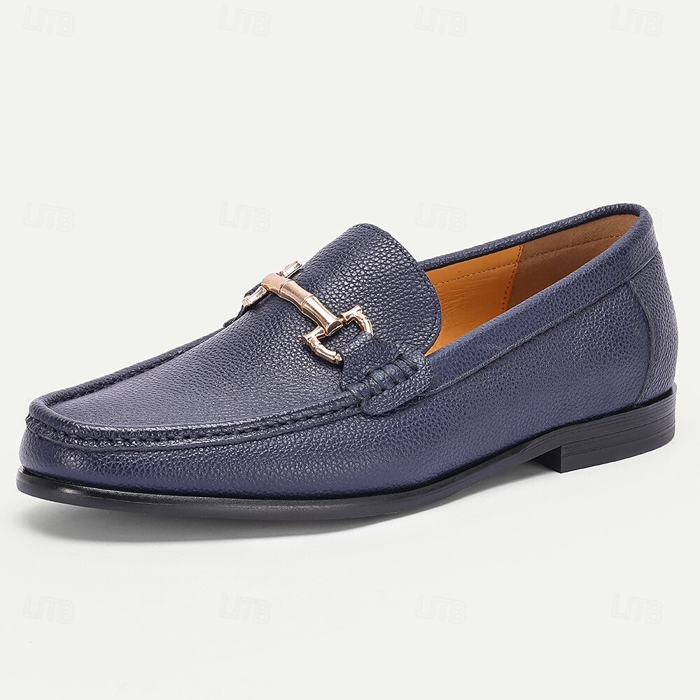 Men's Elegant Blue Leather Loafers – Comfortable and Stylish, Perfect for Weddings, Formal Events and Special Occasions 2026 - $99.99 –P3