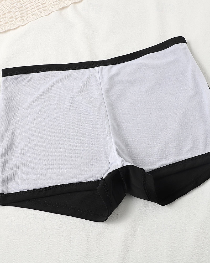 Dame Badedrakt Bikinikjole 2 deler Trykket Ultralett (UL) Elastisk Ermeløs Badetøy Surfing Snorkling Sommer 2026 - $20.99 –P16