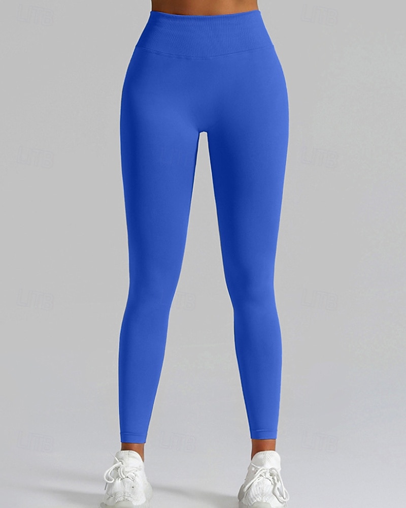 Per donna Chinos Leggings Streetwear Casual Athleisure Lunghezza intera Vita media Semplice Elastico in vita Traspirante Elasticizzato Quotidiano All'aperto Vacanza Viola Nero Blu reale Fuschia del 2026 a $17.99 –P13