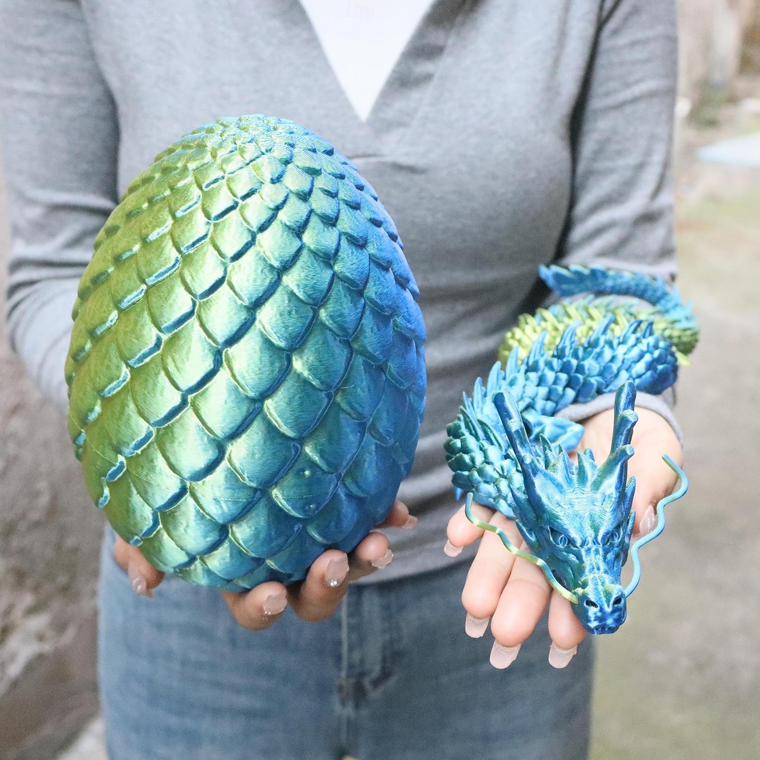 Large 3D Printed Dragon with Easter Egg,Big Articulated Dragon Fidget Home Decor, Desk Pet, Christmas Birthday Gift 2026 - $28.99 –P16