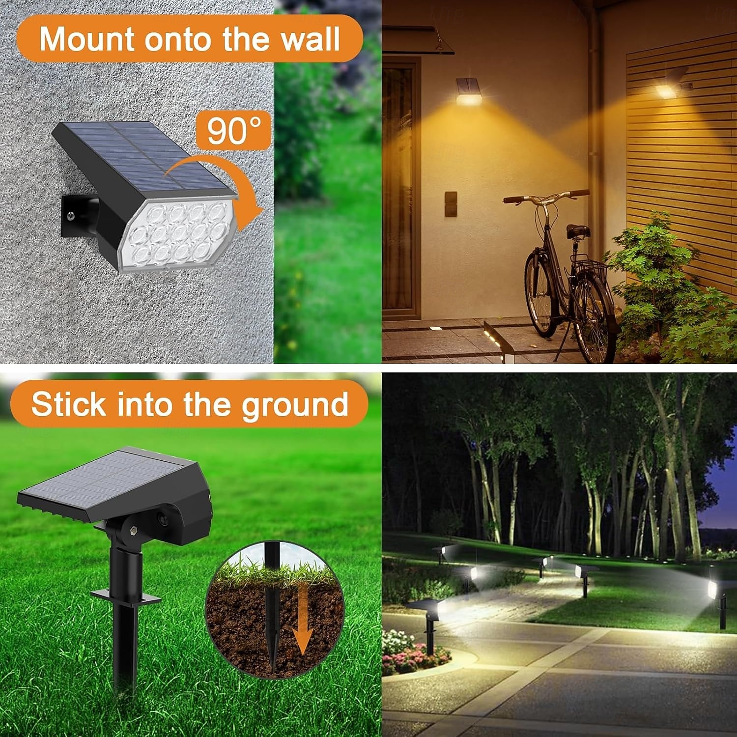 Solar Color Changing Spot Lights Outdoor, Waterproof Solar Lights, Multicolor RGB Landscape Spotlight for Garden Yard Driveway Lawn Patio Pathway Christmas Decorations 2026 - $50.22 –P6