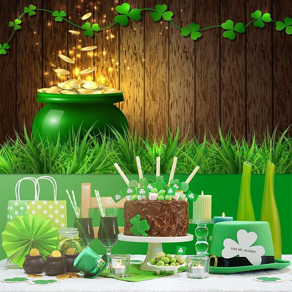 Saint Patrick's Day gobeläng Banderoller Filt Guldmynt Vitklöver söt stil Romantisk 3D Sovrum Vardagsrum Studentboende Tonårsrum Väggveranda Heminredning 2026 - $20.99 –P6