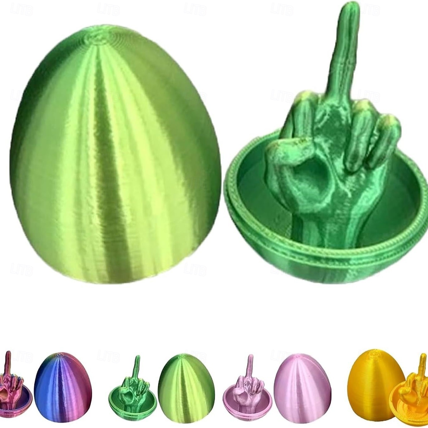 Velikonoční vajíčko s prostředníčkem, 3D tisk dárků pro dospělé, vícebarevné a jedinečné designy, ideální pro velikonoční košík a velikonoční dárky pro dospělé. 2026 - $9.99 –P8