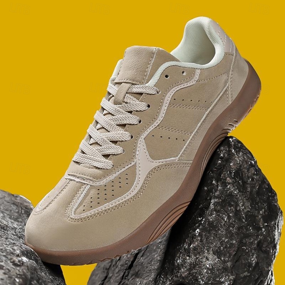 scarpe da ginnastica da uomo in pelle scamosciata verde, scarpe casual leggere e traspiranti con lacci e suola antiscivolo per camminare &abbigliamento quotidiano, ideale per outfit sportivi e per le del 2026 a $46.99 –P2