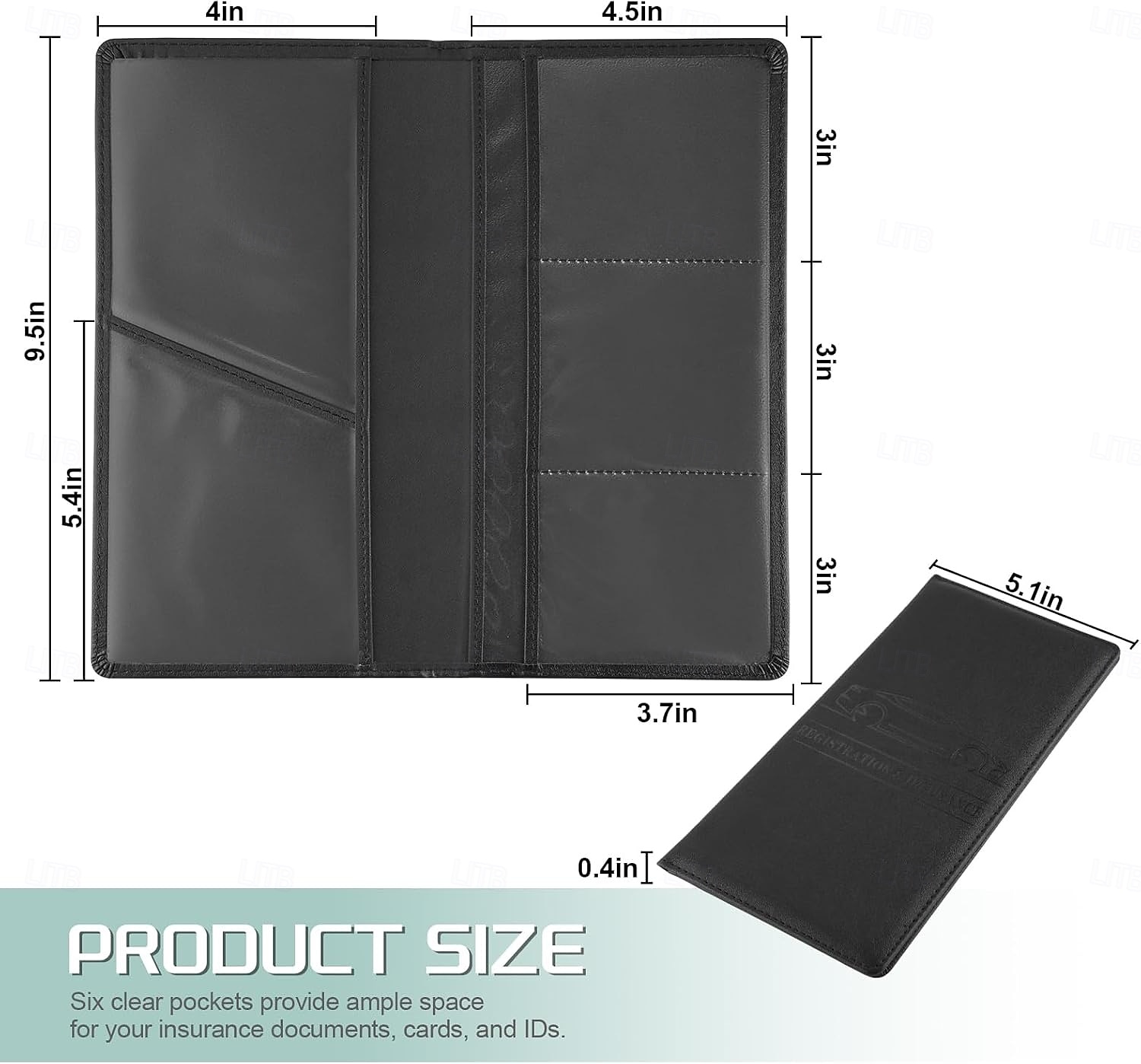 Car Registration & Insurance Card Holder, Customizable American Driver's License Case, Auto Document Organizer, Passport Holder, Coin and Card Wallet for Vehicles 2026 - $16.99 –P1