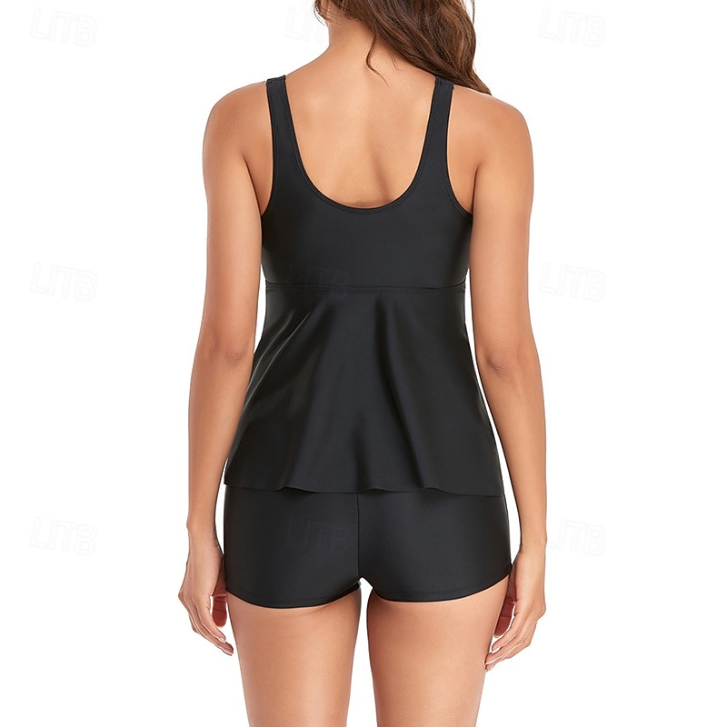 Γυναικεία Μαγιό Τανκίνι Δύο Κομμάτι Μαγιό Φλοράλ Τροπικό Έλεγχος κοιλιάς Ελαστικό Αμάνικο Μαγιό Σέρφινγκ Παραλία Διακοπές Καλοκαίρι 2026 - $22.99 –P15