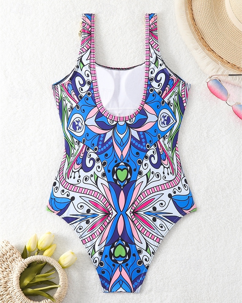 Dámské Plavky Květinový Ochrana proti UV záření Vysoká pružnost Bez rukávů Plavky Surfování Potápění Šnorchlování Léto 2026 - $17.99 –P6