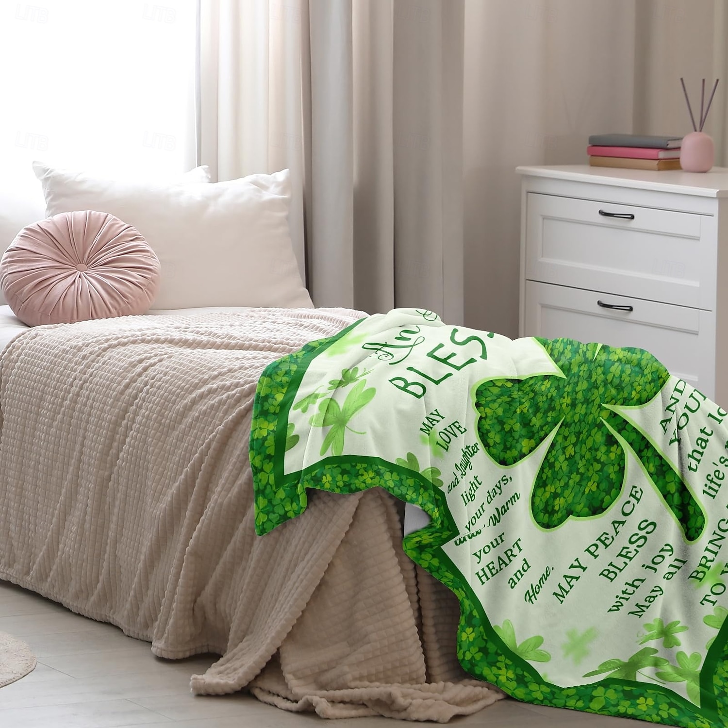 St. Patrick's Day Irish Gifts for Women & Men, SLÁINTE Irish Blessing Blanket, Thoughtful Saint Patrick's Day Gift, Celtic Blessing Present, Unique Irish Décor. 2026 - $24.99 –P4