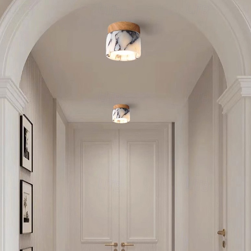 12 cm تصميم الجزيرة أضواء السقف خشب حجر طلاء ملون معاصر 110-240 فولت 2026 - $115.99 –P3