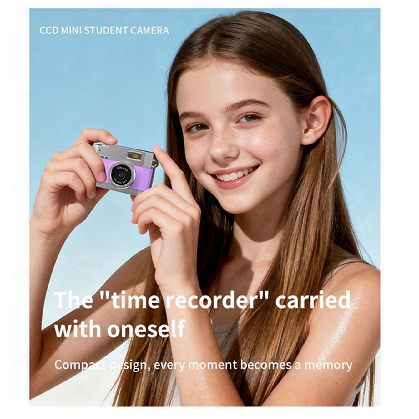 New Thumb-Sized Flip Screen Mini Camera Retro Digital Camera Mini with Lanyard 180 Flip Screen Video Mode Multi-Style Beauty Filters Valentine's Day Gift 2026 - $38.99 –P5