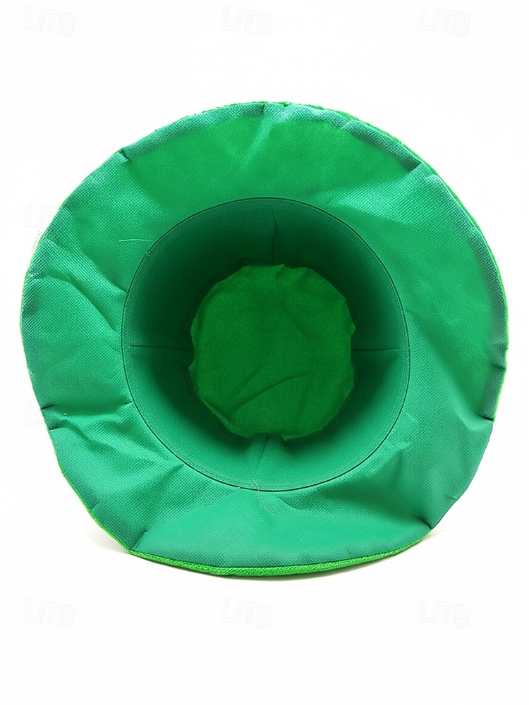 2026年 男性用の聖パトリックの日のレプラコーン帽子と偽のひげのセット、取り外し可能な偽のひげが付いた緑のアイルランドの衣装のトップハット、柔らかいポリエステル素材、パレード、パーティー、フェスティバルの衣装に使えるマルチカラーオプション  コレクション – $19.99 –P8