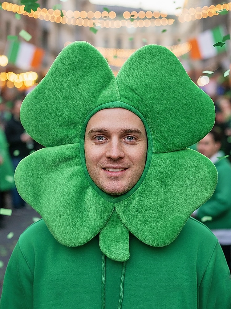 Chapeau trèfle vert en polyester pour homme, modèle léger, parfait pour la Saint-Patrick et les festivités du carnaval. de 2026 ? $24.99 –P1