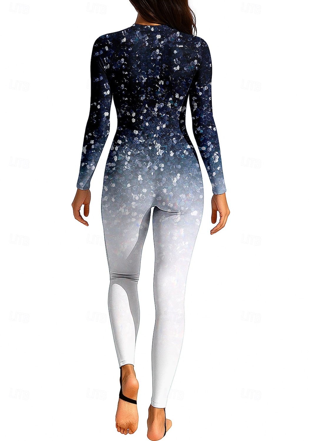 Damen Standard Anti UV Shirt Ganzkörper-Bademode Diveskin-Anzug Farbverlauf Frontreißverschluss UPF50+ Schnelltrocknend Hohe Elastizität Langarm Bademode Surfen Kanufahren Tauchen Sommer 2026 - $49.99 –P2