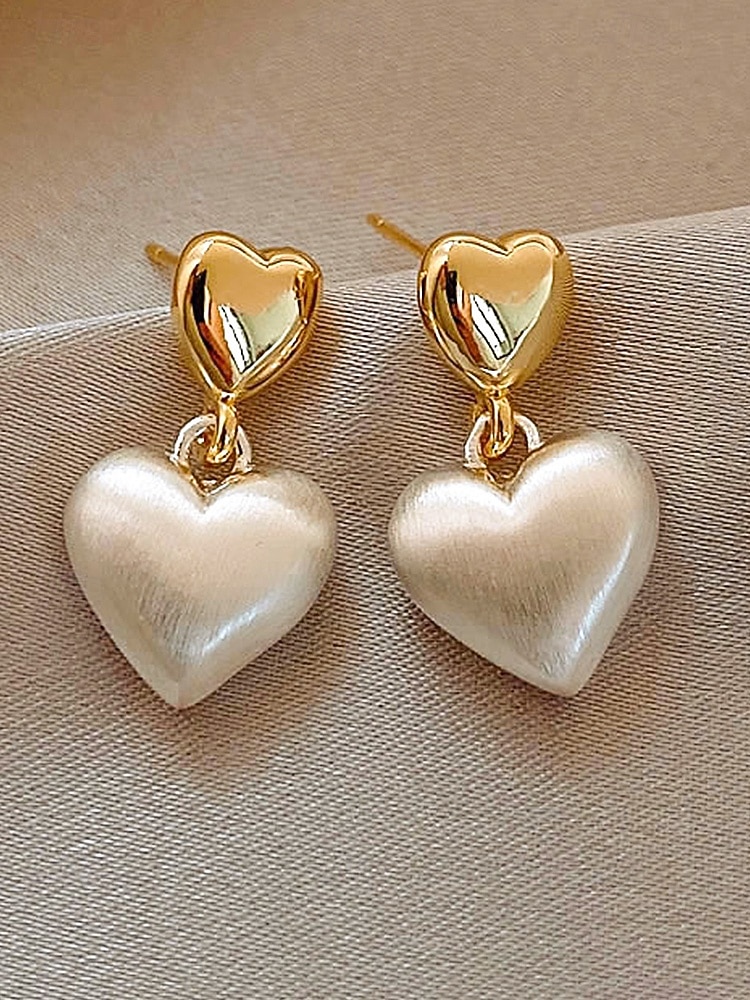 Dame Øredobber Dråpeøreringer Elfenben Imiterte perler Legering Elegant Mote Glitter Kjærlighetshjerte 2026 - $9.99 –P4
