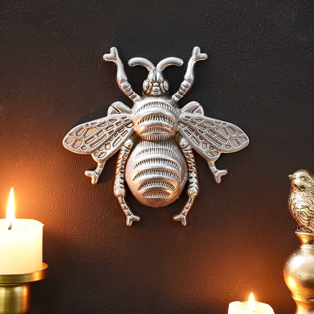 Wanddecoratie van een vliegende bij van hars, een uniek hangend ornament met insectenthema, perfect voor feestdecoratie, kamerdecoratie, woonaccessoires en wanddecoratie met een natuurlijke 2026 - $21.99 –P4