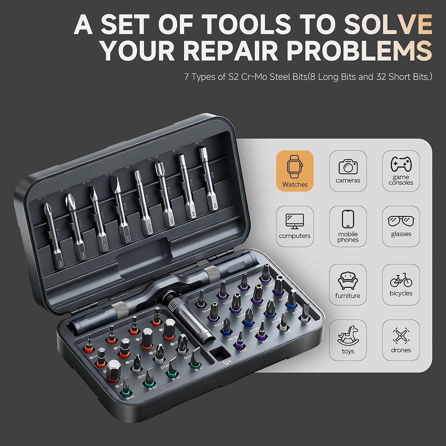 42 in 1 Ratchet Screwdriver Set Multifunctional Magnetic Screwdriver Repair Tool with 40 Bit for Assembling Furniture Computer 2026 - $52.99 –P7