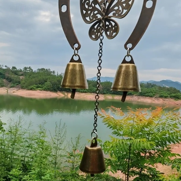 A Lucky Horseshoe Owl Wind Chime, Outdoor Iron Art Love Wind Chime, Vintage Horseshoe Design, Valentine's Day Iron Nail Wind Chime Home Decoration for Good Luck in Love, Perfect Garden Ornament 2026 - $10.99 –P19