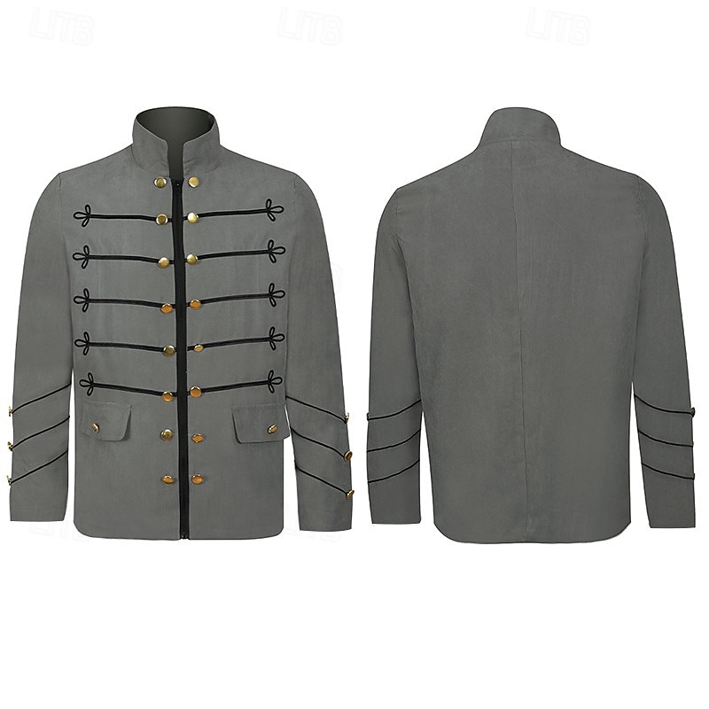 Coat Masquerade Circus Jacket Prince Aristocrat Plus Size Retro Vintage Medieval Adults' Men's Carnival Masquerade Queen's Platinum Jubilee 2022 Elizabeth 70 Years Dress Up 2026 - $49.99 –P4