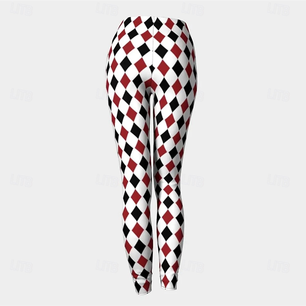 Cologne Carnival Pants Leggings Clown Jester Diamond Pattern Cosplay Adults' Women's Carnival Mardi Gras Casual Party Dress Up 2026 - $30.99 –P8