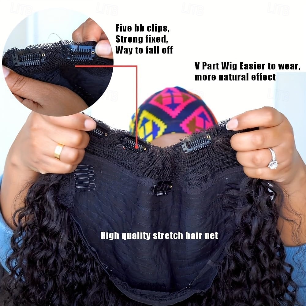 Afro Kinky Curly Wigs Human Hair with Bangs 180% Density Brazilian Virgin Human Hair Wigs for Women Glueless Wigs Human Hair Machine Made None Lace Front Wigs Natural Color 2026 - $110.99 –P3
