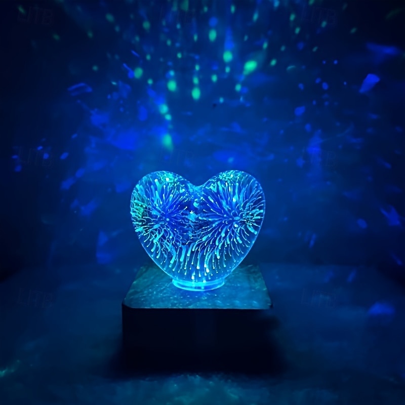1 buc lampă de noapte cu artificii de dragoste 3D alimentată prin USB 11 * 9cm decorativ pentru dormitor living dining atmosferă pentru capul de pat lumini decorative cadouri 2026 - $17.99 –P8