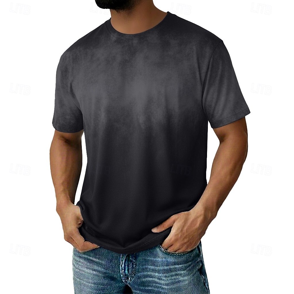 SoftFade™ homme en coton 100 % à effet délavé tee-shirt lourd à manches courtes col rond été dégradé ombre basique style vintage délavé vacances rue sortie blanc haut tee pour homme de 2026 ? $31.99 –P5