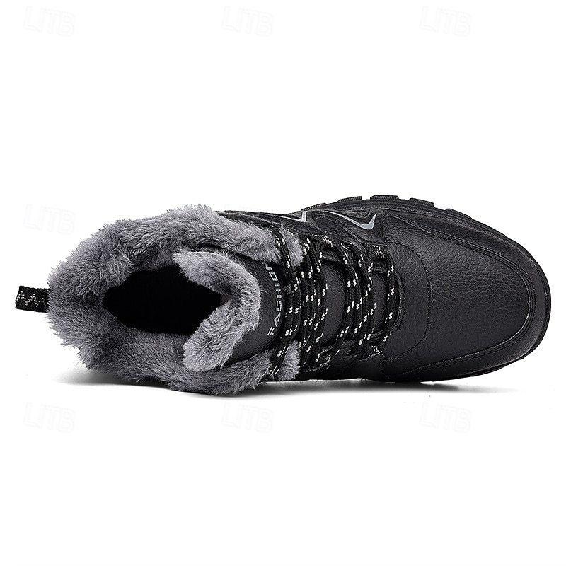 Schwarze Herren-Winterwanderstiefel, wasserdicht und isoliert, ideal für Schnee, Wanderungen und Outdoor-Abenteuer, robustes Schuhwerk für kaltes Wetter und unwegsames Gelände 2026 - $46.99 –P12