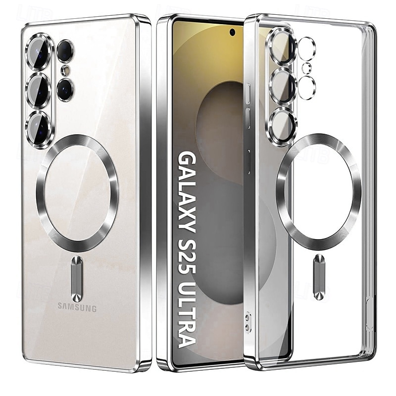 telefon Ügy Kompatibilitás Samsung Galaxy S26 Ultra Plus S25 S25 él S24 S23 S22 Plus Ultra Fekete tok Átlátszó Mágneses Ütésálló Retro TPU 2026 - $12.99 –P11