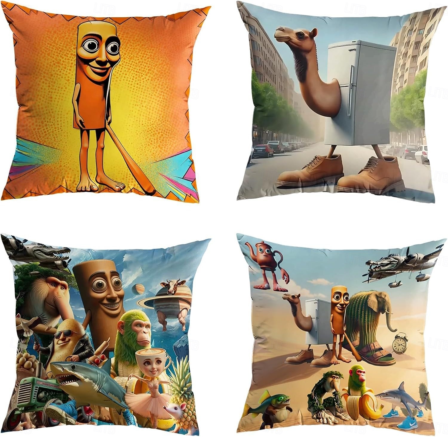 Italian Brainrot Pillow Covers Double-Sided Print Pillow Covers 18"x18" Holiday Decor Throw Cushion Case  Itlian Brainrot Home Decorations for Home 2026 - $11.99 –P1