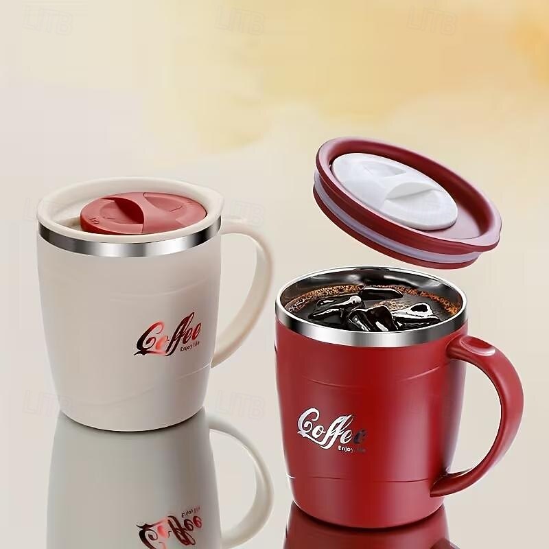 Caneca de café em aço inoxidável 304 com tampa, 500ml (17oz), parede dupla isolada, livre de BPA e à prova de vazamentos, ideal para viagens e bebidas quentes. &bebidas geladas, presente de Natal de 2026 por $17.99 –P6