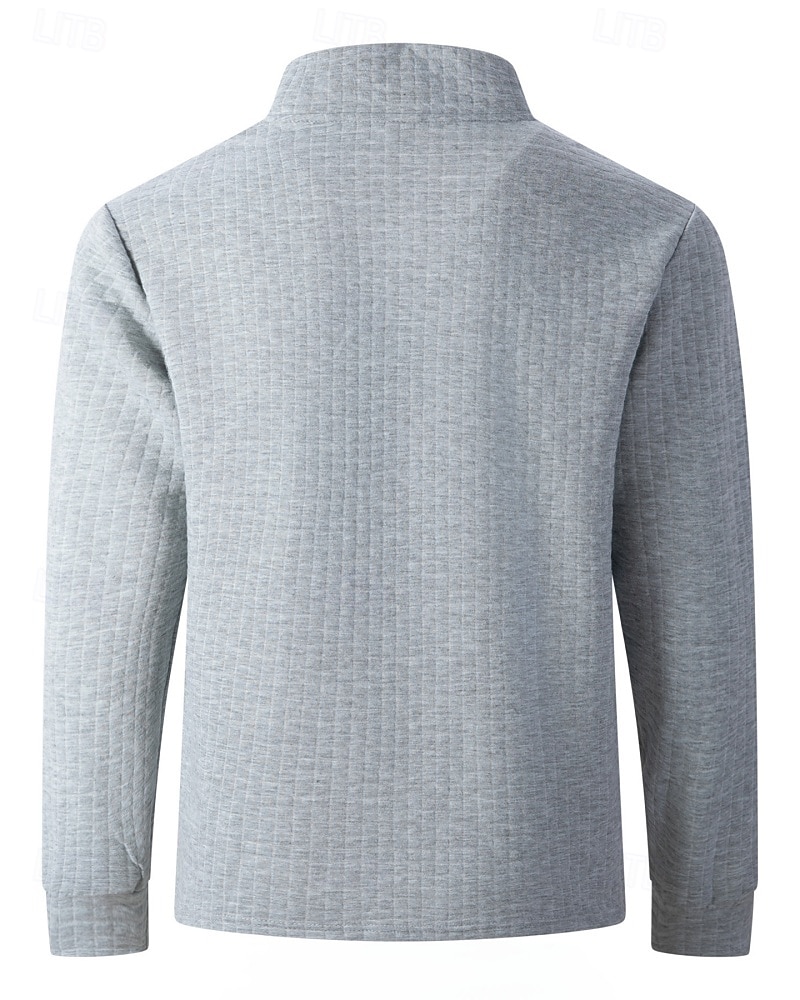 Homens Camisas Polo Waffle Pólo Férias Rua Quarter Zip Manga Longa Moda Básico Bloco de cor Patchwork 2 Peças Primavera Outono Normal Branco Camisas Polo Waffle de 2026 por $36.99 –P9