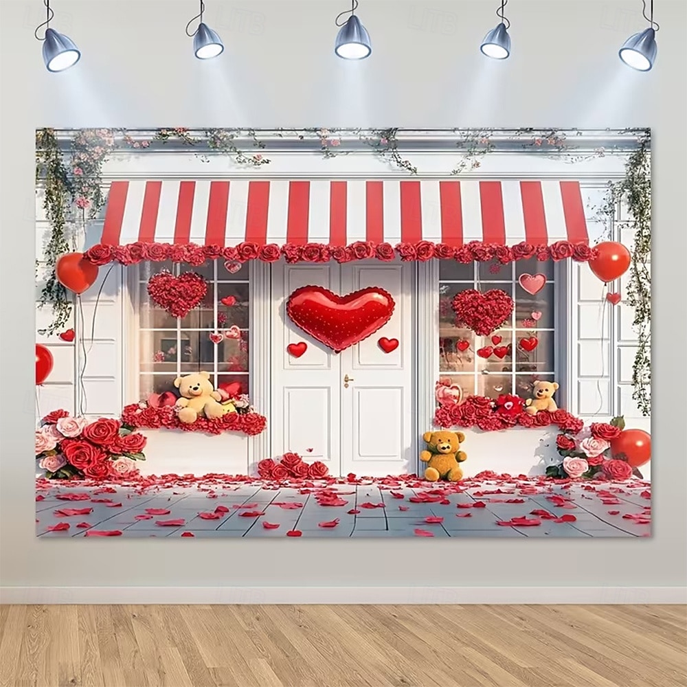 Valentine's Day Tapestry Banners Blanket Rose Love Heart Cute Romantic 3D Party Living Room Shooting Backgrounds Marriage Proposal Decoration Home Decor 2026 - $16.99 –P2