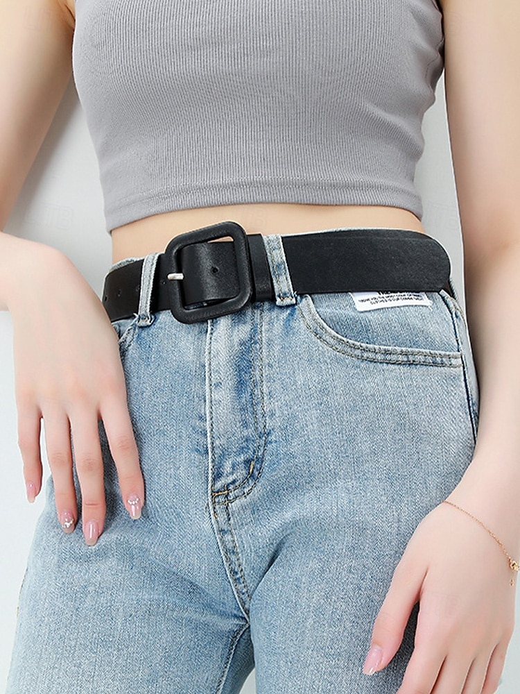 Cinto feminino em couro sintético, diversas cores, ajuste regulável, perfeito para o Dia de São Patrício e para o dia a dia, acessório estiloso e versátil. de 2026 por $9.99 –P9