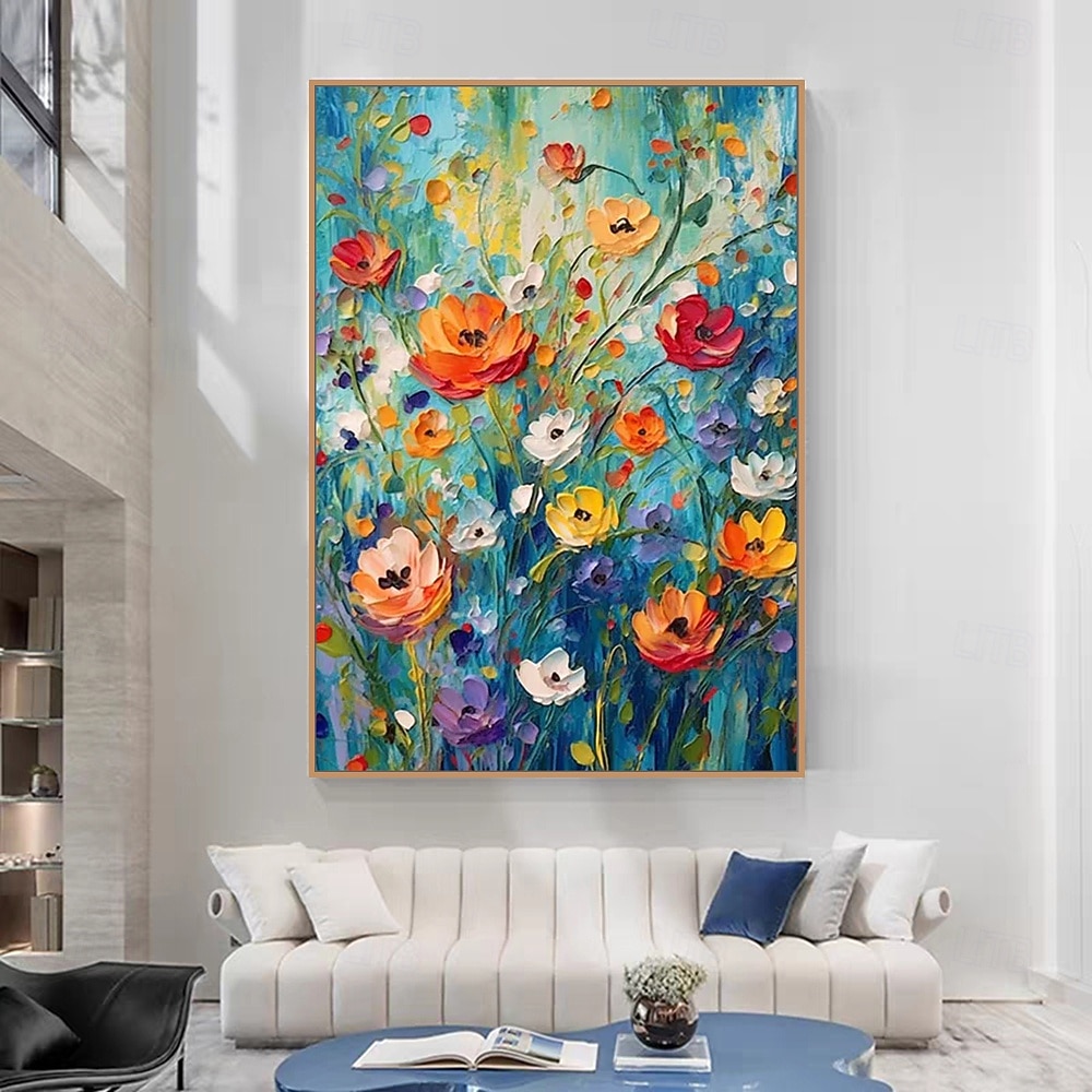 Mintura Hand Painted Abstract Flowers Oil Paintings on Canvas Modern Wall Art Picture For Home Decoration Ready To Hang With Stretched Frame 2026 - $116.99 –P4